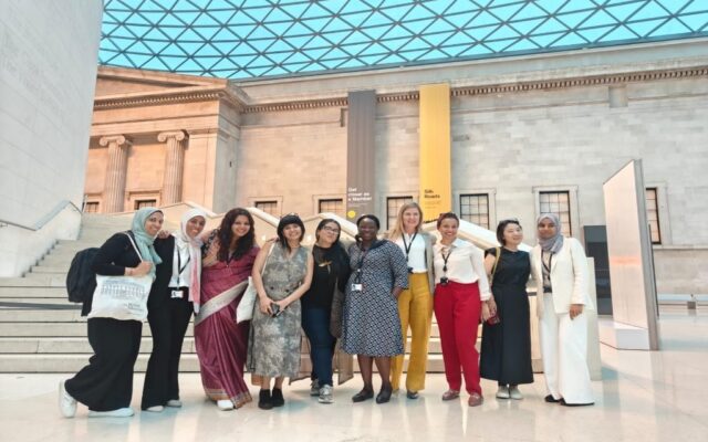 Group photograph in the British Museum's Great Court