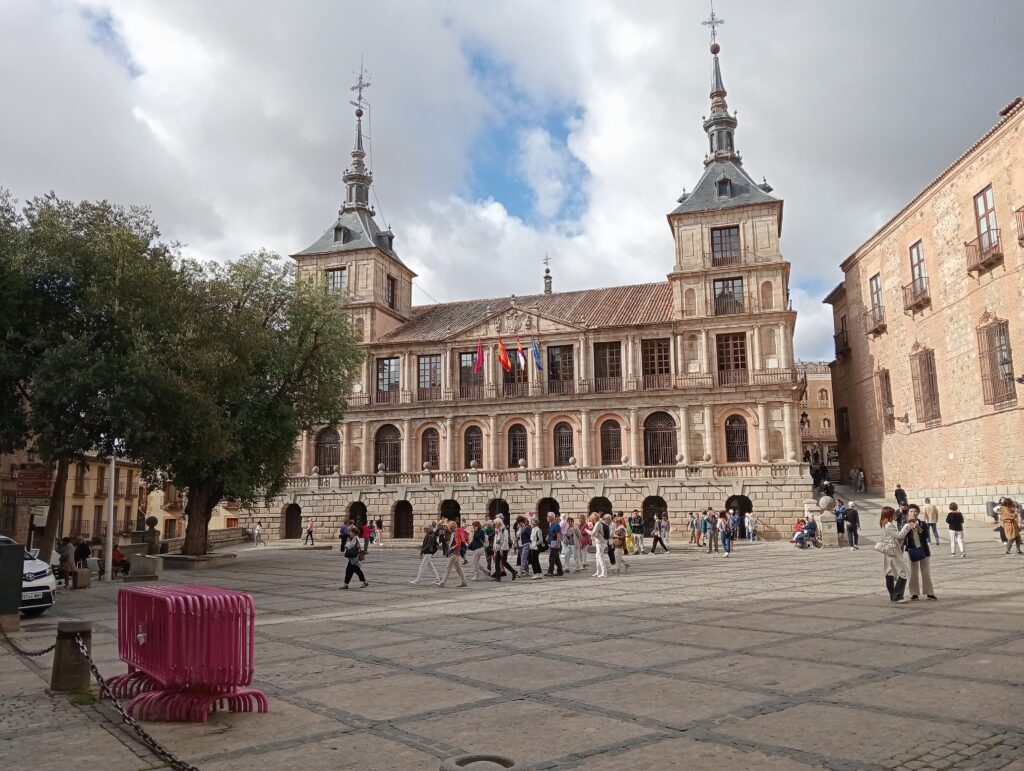 Photograph of a town square.