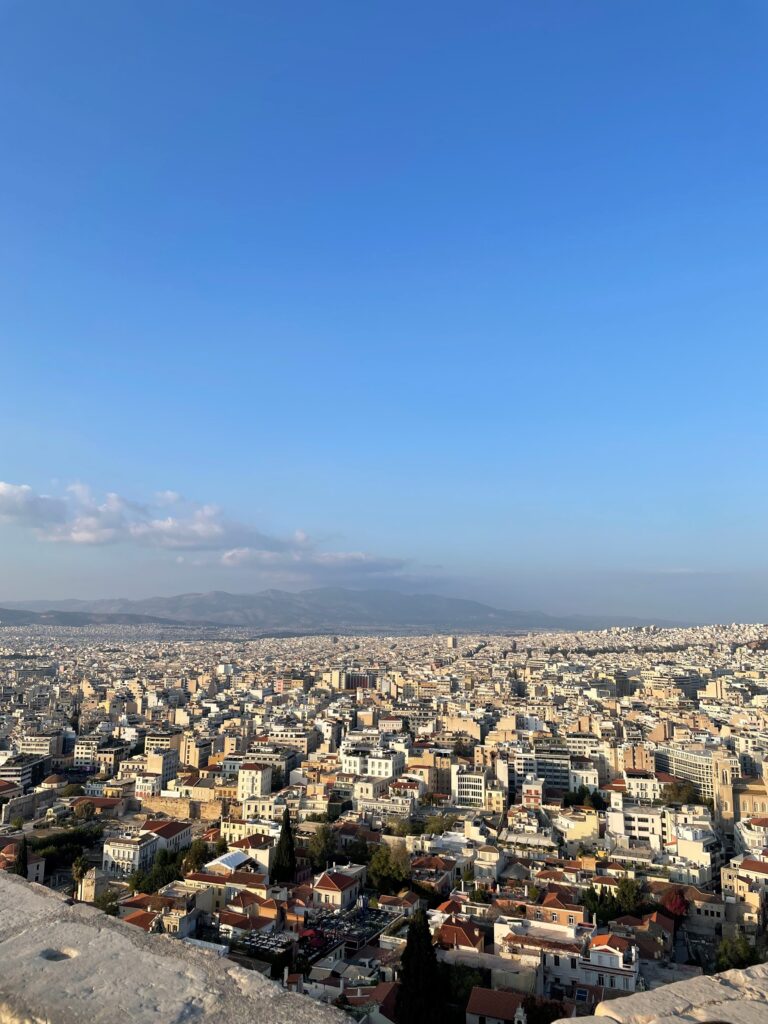 View of Athens from the Acropolis.