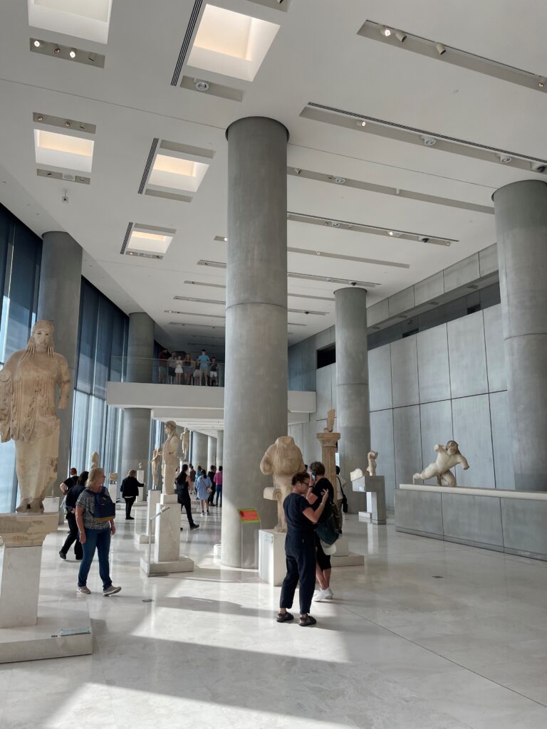 Photograph of the Acropolis Museum gallery space.