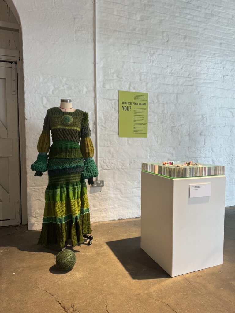 Photograph of a display with a dress