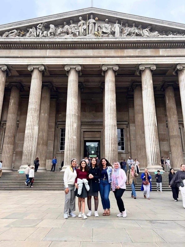 Group photo in front of the British Museum